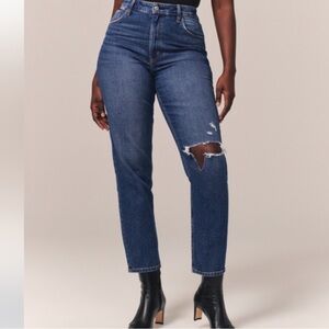 Abercrombie & Fitch Women's High Rise Jeans - Indigo